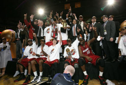 The Miami Heat won its first NBA championship 10 years ago in 2006