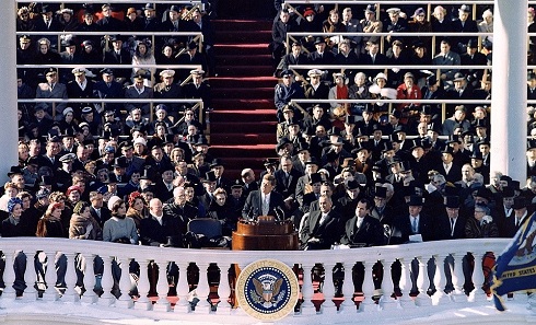who was the audience of jfk inaugural address