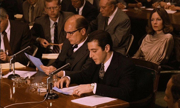 American Rhetoric Movie Speech From The Godfather Part Ii Michael Corleone Testifies Before The Senate Committee